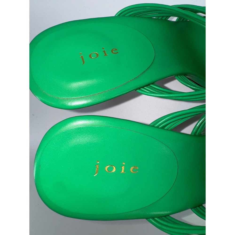 Joie Emerald Green Strappy Sandals 6.5 Square Toe High Heel Mule Y2K Party - Picture 5 of 12